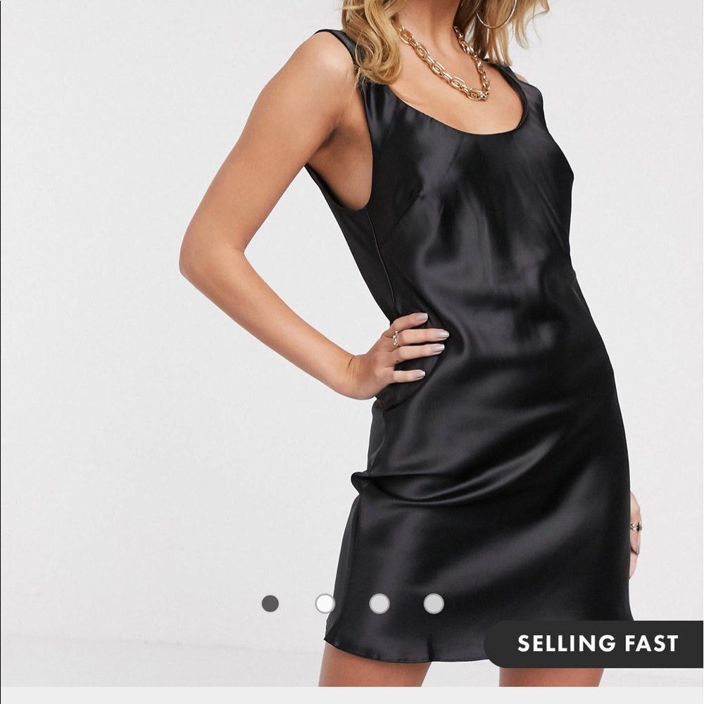 ASOS Scoop Neck Mini Satin Slip Dress